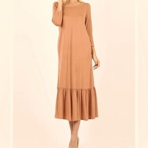 Zenana Outfitters Cooked Clay Layering Dress